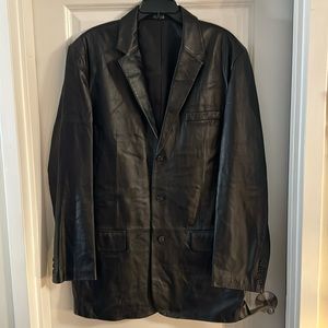 Alfani black leather Sports Jacket